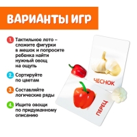 Обучающий набор по методике Г. Домана &laquo;Овощи&raquo;: 9 карточек + 9 овощей, счётный материал