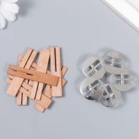 Фитиль с держателем двойной для свечи дерево набор 5 шт 1х5 см