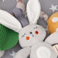 Подвеска - погремушка &laquo;Зайка Бонни&raquo;, прорез, пищалка, шуршалка, на кроватку, коляску, Крошка Я