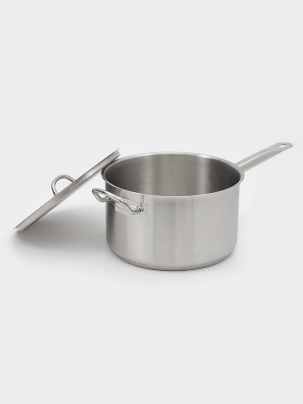 Ковш 6,3 л, d=24, h=14 см, с крышкой, толщина стенки 0,8 мм, индукция, две ручки