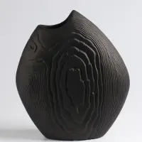 Ваза &laquo;Бего&raquo;, 24&times;21 см, керамика, чёрная