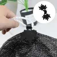 Клипса садовая &laquo;Кленовый лист&raquo;, для крепления теневой сетки, пластиковая, чёрная