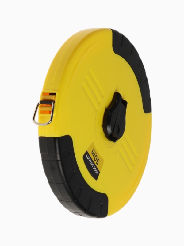 Рулетка геодезическая ТУНДРА, ПВХ лента, закрытый корпус, 50 м х 15 мм