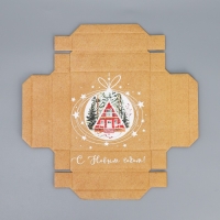 Коробка подарочная новогодняя складная &laquo;Уютный Новый Год&raquo;, 12 х 12 х 6.5 см, Новый год