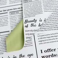 Плёнка матовая двухсторонняя &laquo;Газета&raquo; зелёный, 0.58&times;0.58 м