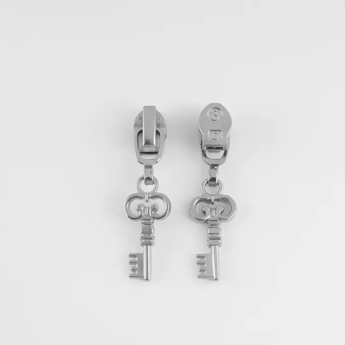 Бегунок для молнии &laquo;Спираль&raquo;, №3, &laquo;Ключ&raquo;, 10 шт., цвет никель