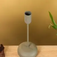 Подсвечник на 1 свечу текстурный "Графит" 8х8х20 см