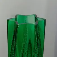Ваза стекло настольная "Флоранс" 25х11х9 см, зелёный