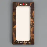 Коробка для шоколада, кондитерская упаковка, &laquo;С 23 Февраля&raquo;, с окном, 17.3 х 8.8 х 1.5 см