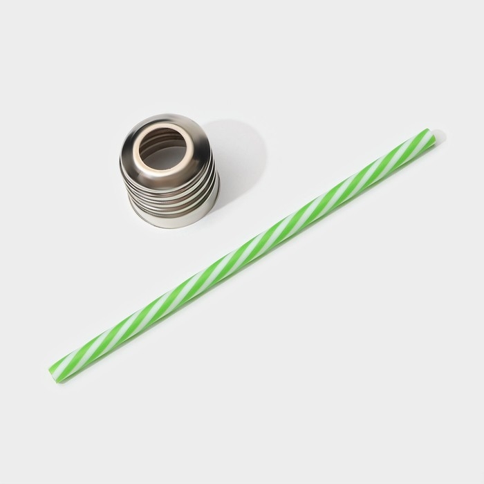 Бокал стеклянный для коктейля Доляна &laquo;Лампочка&raquo;, 500 мл, с трубочкой, откручивающаяся крышка