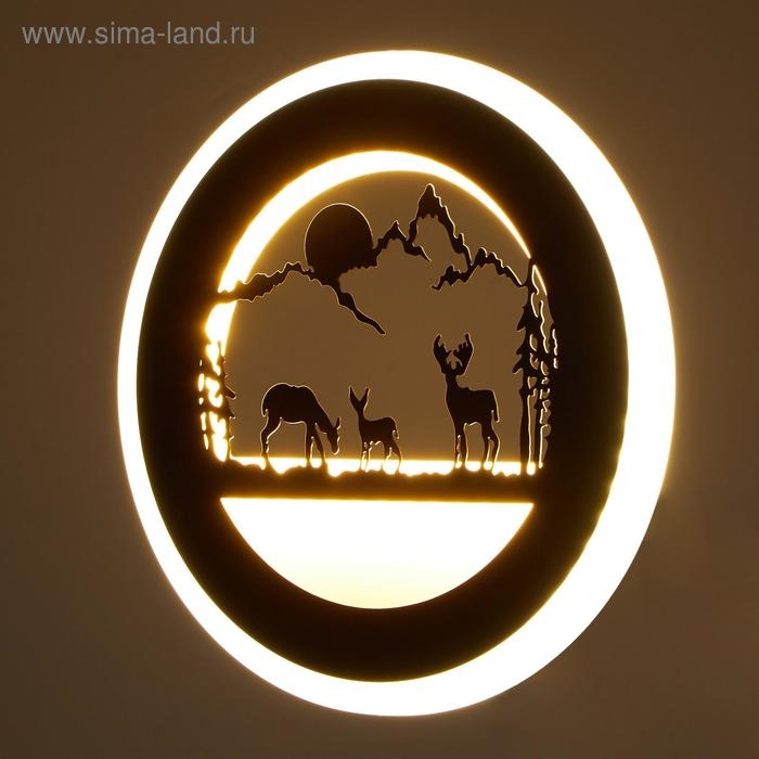 Бра "Олень" LED 24Вт 3000-4000К черный 22х3,5х22 см