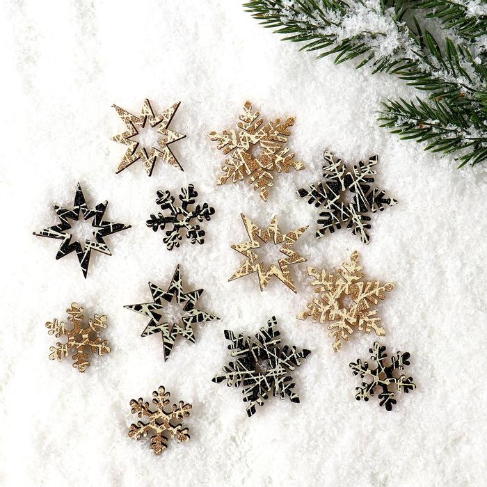 Новогодний декор с подсветкой &laquo;Снежинка&raquo; 8&times;12.5 см, набор 12 шт.
