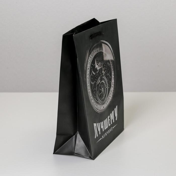 Пакет подарочный ламинированный, упаковка, &laquo;Лучшему мужчин&raquo;, MS 18 х 23 х 8 см