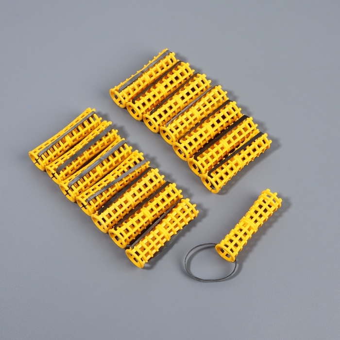 Бигуди на резинке, d = 1,5 см, 15 шт, цвет МИКС