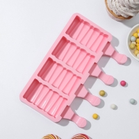 Форма для мороженого &laquo;Венеция&raquo;, силикон, 19,6&times;11&times;2,4 см, 4 ячейки, цвет МИКС