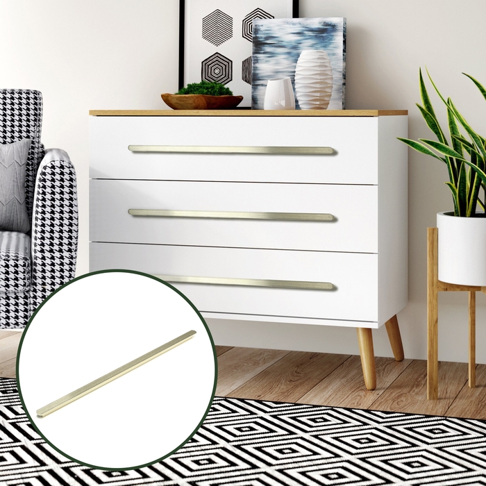 Ручка-скоба CAPPIO RSC021, алюминий, м/о 416 мм, цвет сатиновое золото