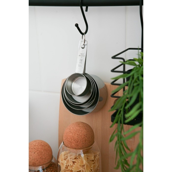 Набор мерных ложек Доляна &laquo;Кристалл&raquo;, 5 шт: 30/60/80/125/250 мл, нержавеющая сталь, серебристый