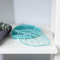 Мыльница &laquo;Лист&raquo;, пластик, 17,5&times;10,5&times;2 см, цвет МИКС