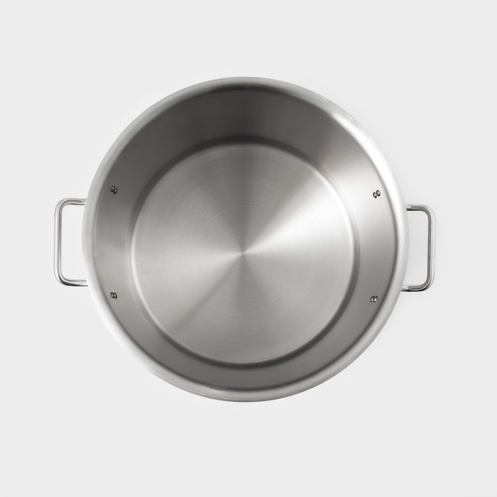 Кастрюля из нержавеющей стали Hanna Kn&ouml;vell HoReCa, 20 л, толщина 0,8 мм, 201 сталь, металлическая крышка