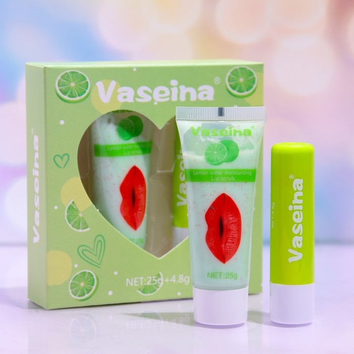 Набор для губ &laquo;Лайм&raquo; : бальзам и скраб