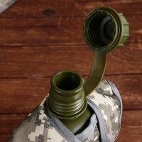 Фляга &laquo;Командор&raquo;, пластик 1 л, камуфляж серый