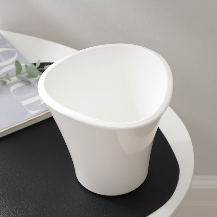 Кашпо для цветов со вставкой &laquo;Лагуна&raquo;, 1,5 л, d=16 см, h=15 см, белое