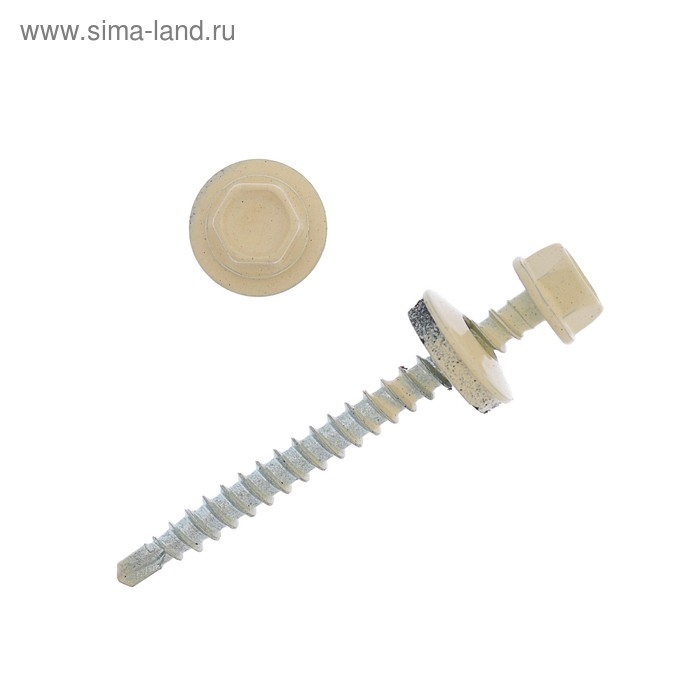 Саморезы кровельные 4.8х50 RAL 1014, бежевый, 150 шт.