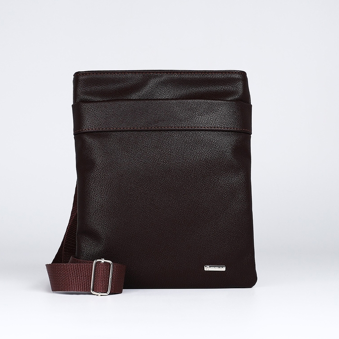 Сумка мужская через плечо TEXTURA, искусственная кожа, цвет коричневый
