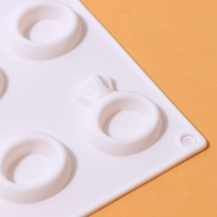 Форма для кондитерских украшений Доляна &laquo;Колечки&raquo;, силикон, 27,9&times;16,1&times;1 см, цвет МИКС