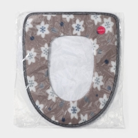 Чехол на сиденье для унитаза на липучках &laquo;Цветы&raquo;, 35&times;45 см, цвет МИКС