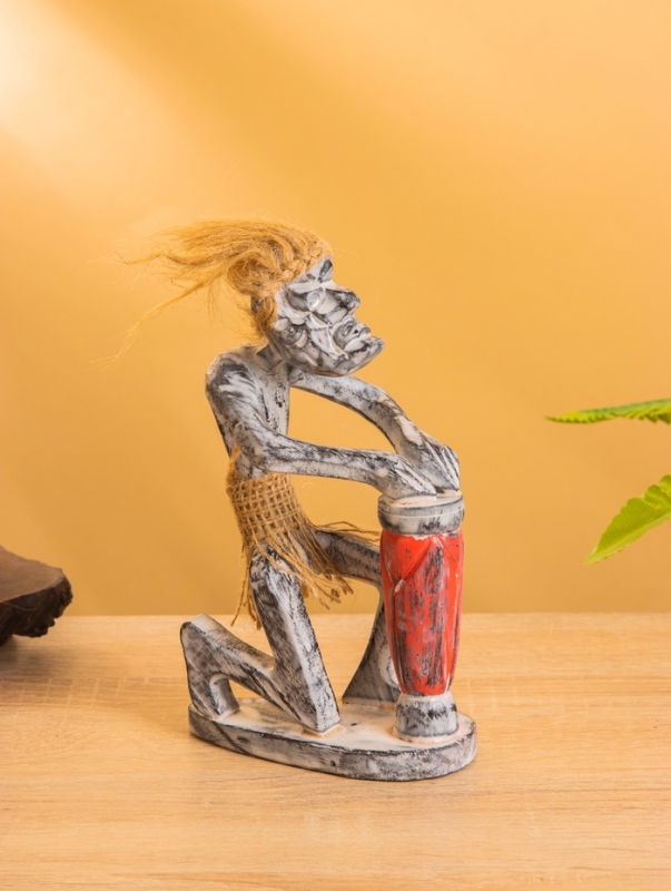 Сувенир &laquo;Абориген барабанщик&raquo;, 7&times;10&times;17 см, дерево