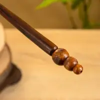 Заколка для волос фигурная, дерево Соно, 20 см, цв. тёмно-коричневый