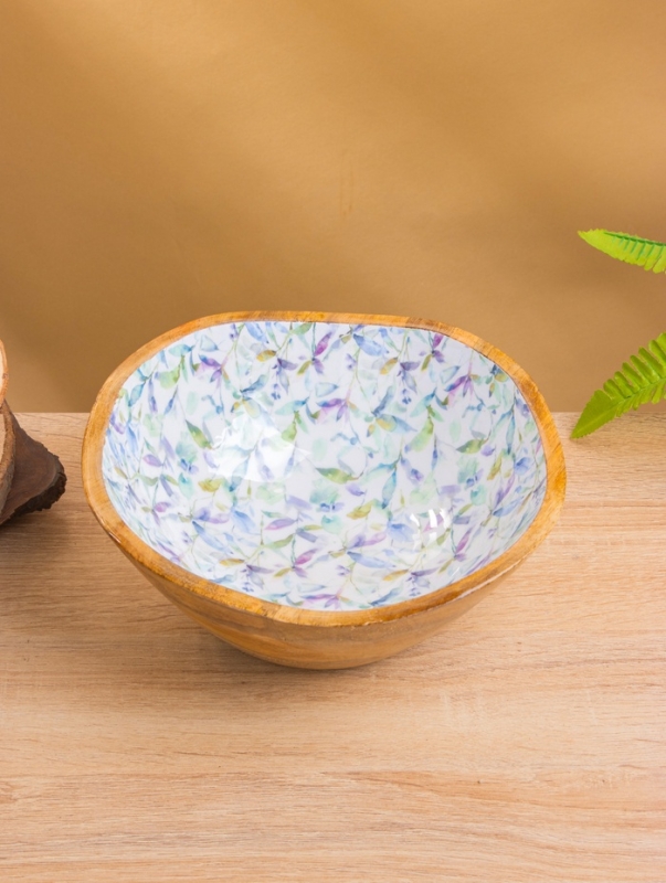 Салатник "Оттенки сирени" дерево манго 23х23х10,5 см