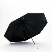 Зонт механический &laquo;Горох&raquo;, эпонж, 4 сложения, 8 спиц, R = 49/56 см, D = 112 см, цвет МИКС