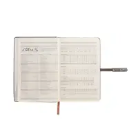 Ежедневник недатированный формат А5, с хлястиком, 112л, линия, пвх, Узор Коричневый