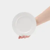 Тарелка Hanna Kn&ouml;vell, d=18 см, с бортом, фарфор, белая