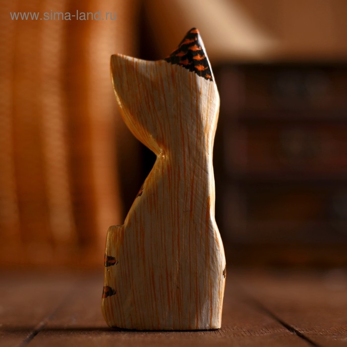 Сувенир дерево "Котёнок" 12х5х2,5см