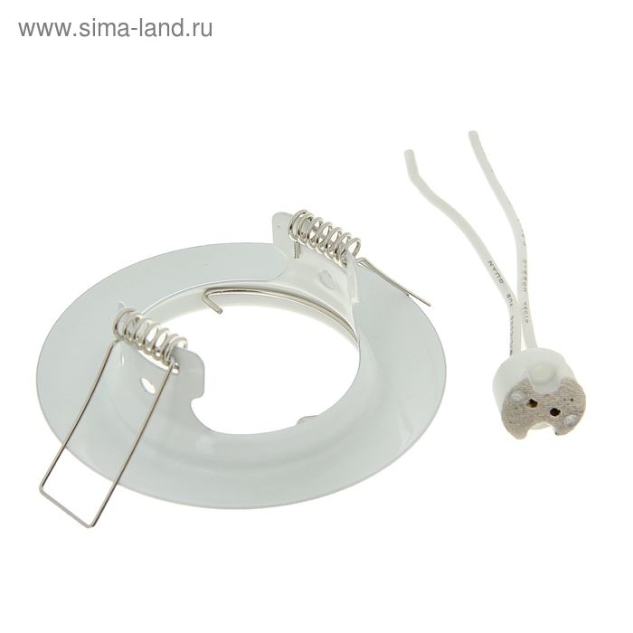 Светильник встраиваемый Ecola, DL92, MR16, GU5.3, 30x80 мм, выпуклый, белый