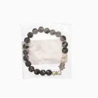 Браслет "Хамса" жемчуг, лава, длина 18 см