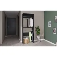 Модульная Гардеробная система Модус вешалка 2,09х0,8х0,42 графит