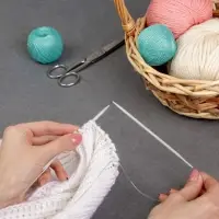 Спицы круговые, для вязания, с тефлоновым покрытием, с пластиковой леской, d=5 мм, 14/80 см