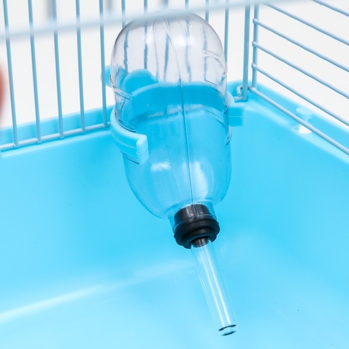 Клетка для мелких грызунов "Пижон", с наполнением, 23 х 17 х 40 см, голубая