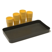 Набор для рассады: стаканы по 250 мл (18 шт.), поддон 40 &times; 20 см, цвет МИКС, Greengo