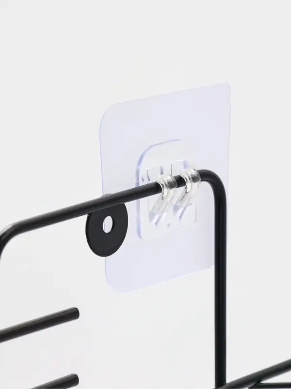 Полка для ванной угловая 3-х ярусная 20,5*20,5*52 см, цвет черный