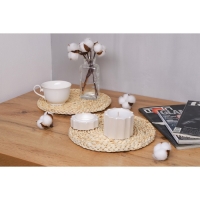 Салфетка сервировочная на стол Доляна &laquo;Косичка&raquo;, d=25 см, плетёная