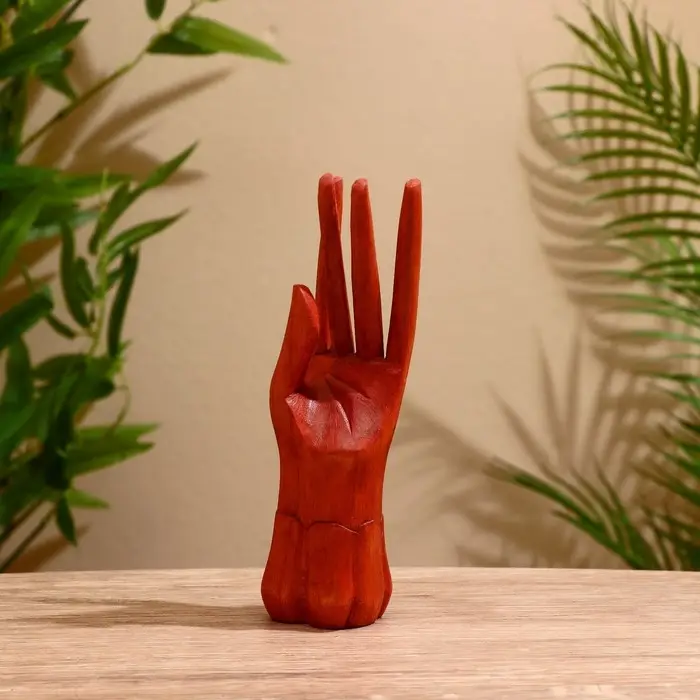 Подставка под кольца дерево "Кисть" 6х6х20 см