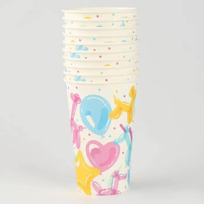 Стакан одноразовый бумажный &laquo;Воздушные шары&raquo;, 400 мл