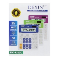 Калькулятор настольный 12-разрядный КК-1200C, белый/бордовый