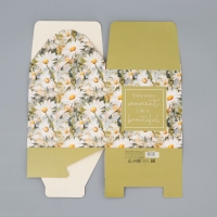 Коробка подарочная складная, упаковка, &laquo;Ромашки&raquo;, 18 х 18 х 18 см