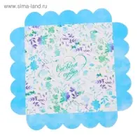 Коробка для печенья, кондитерская упаковка с пластиковой крышкой, &laquo;От всего сердца&raquo;, 18 х 18 х 3 см